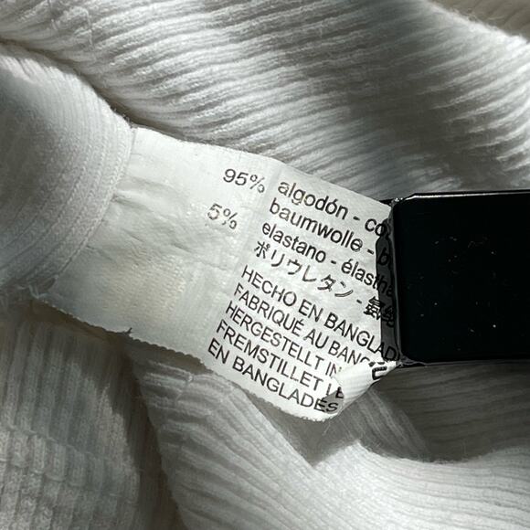 H&M Divided Womens Black USA Quarter Zip Coloblock Crop Sweater Size Small Top - Picture 6 of 8